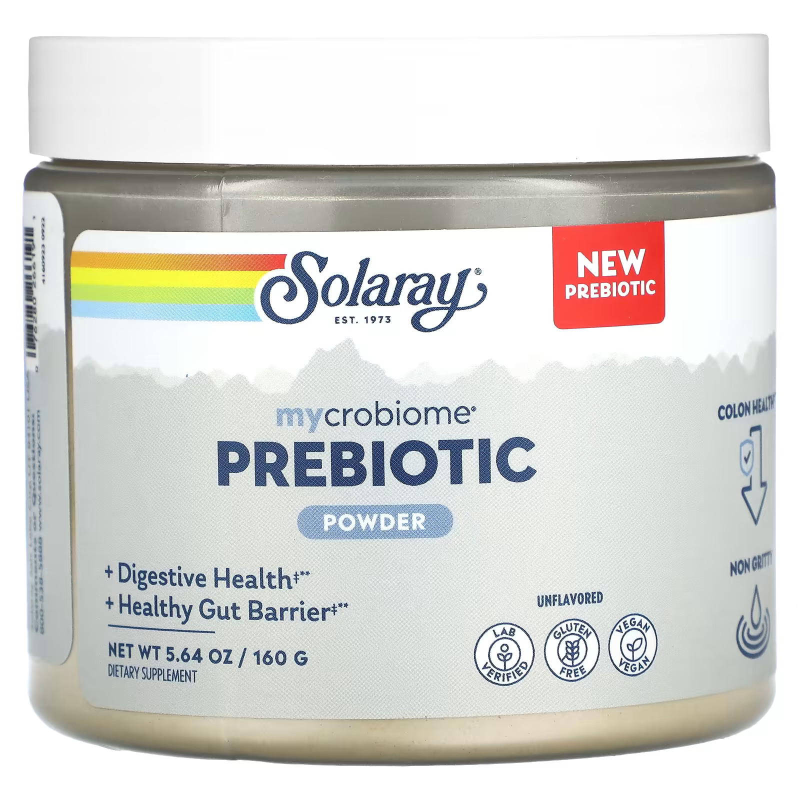 2 X Solaray, Mycrobiome Prebiotic Powder, Unflavored, 5.64 oz (160 g)