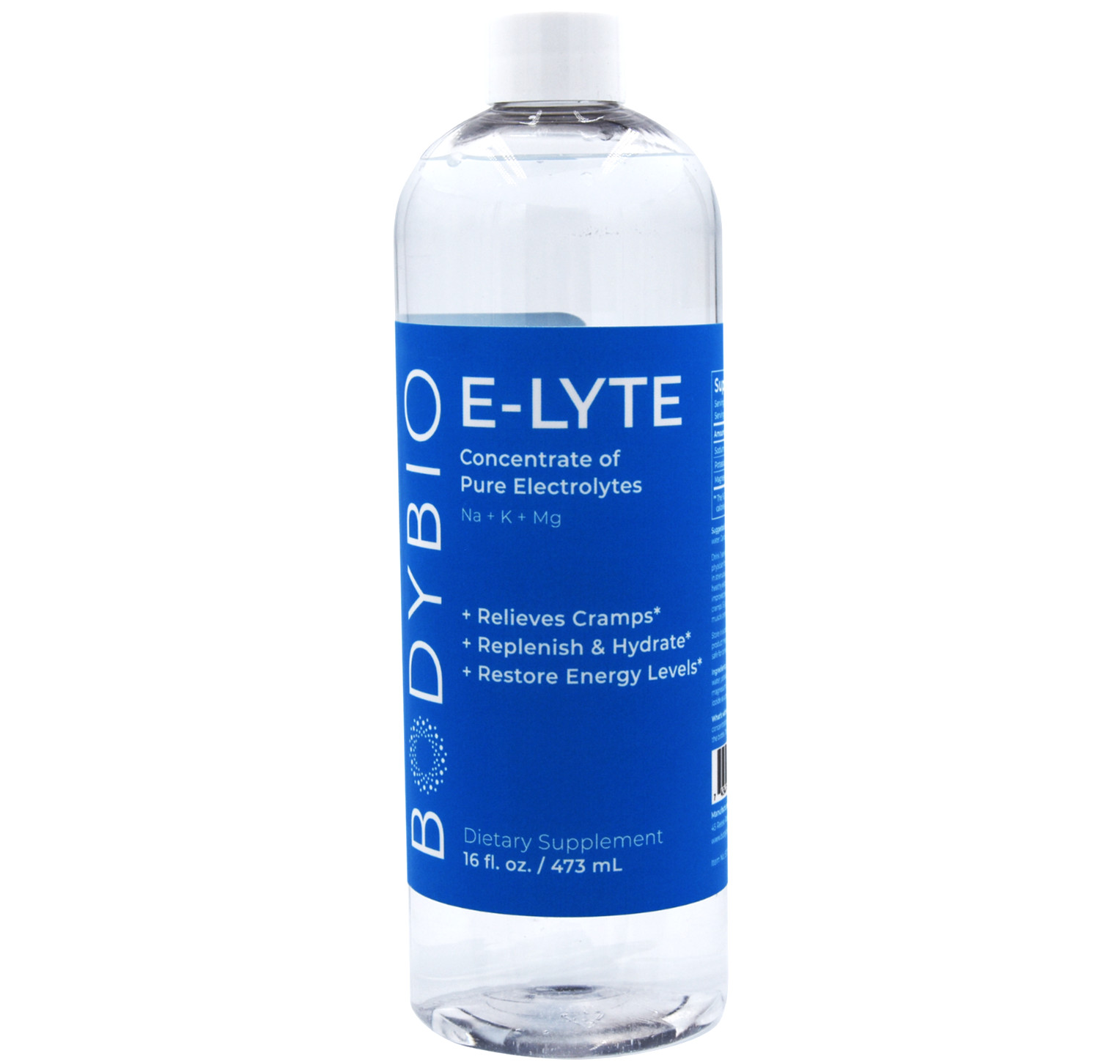 BodyBio E-Lyte: Pure, Concentrated Liquid Electrolyte for Clean Hydration, 16oz