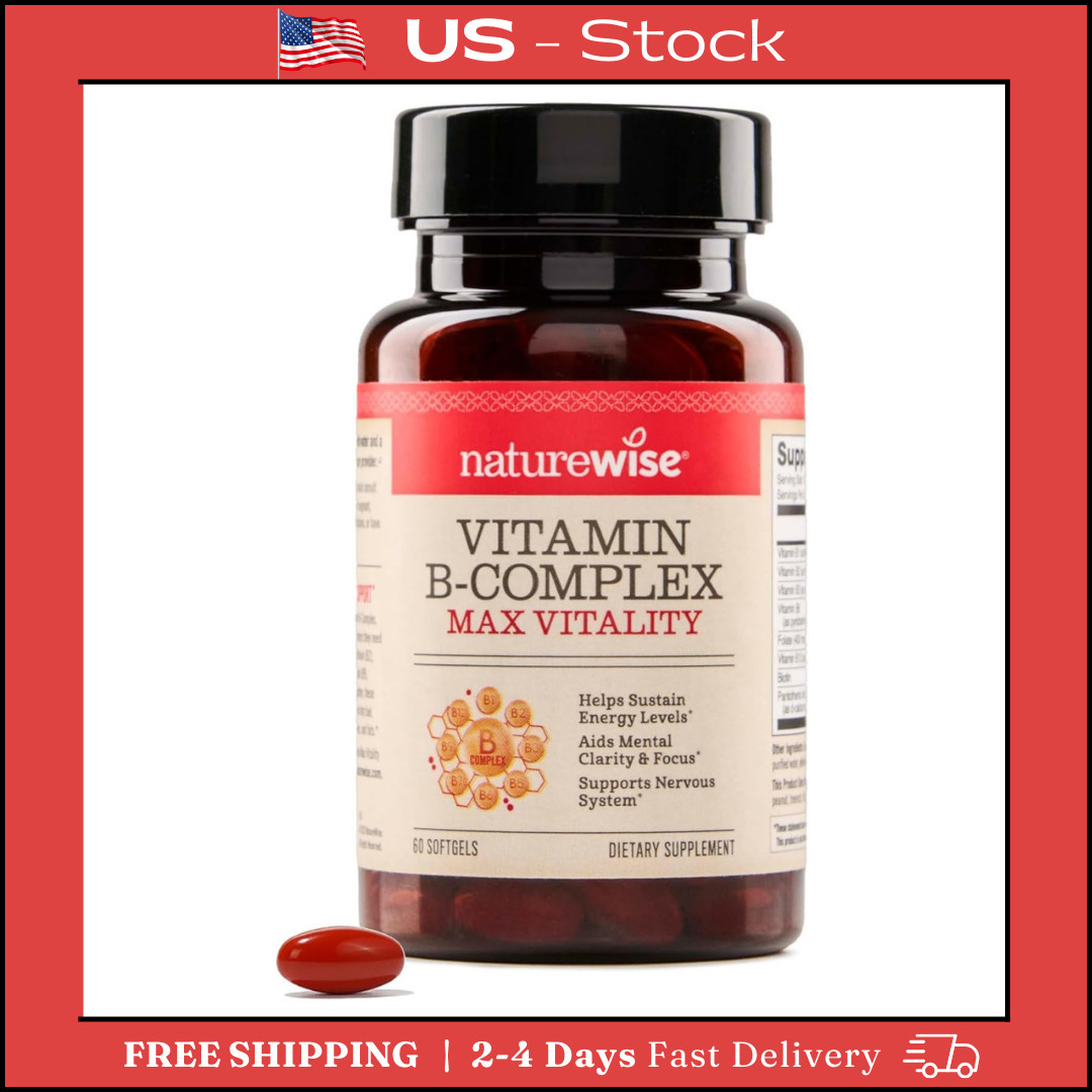 Vitamin B Complex for Women and Men – with Folic Acid Biotin B1 B2 B3 B6 B12 – S