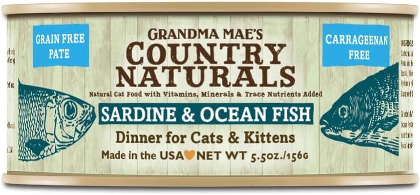 Grandma Mae’S 79700186 5.5 Oz Grain Free Sardine & Ocean Fish Dinner Cat Food (2