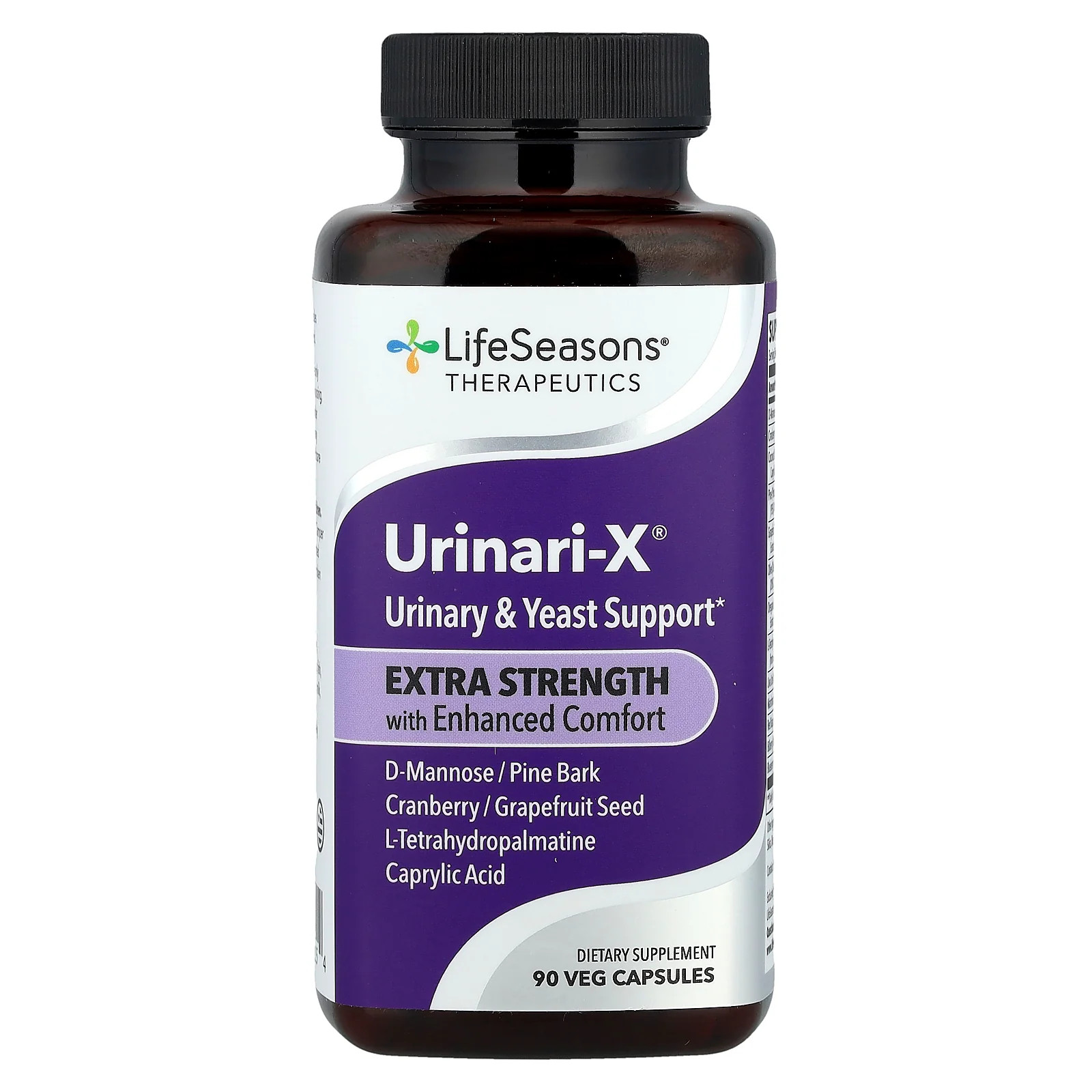 2 X LifeSeasons, Therapeutics, Urinari-X� Urinary & Yeast Support, 90 Veg Capsu
