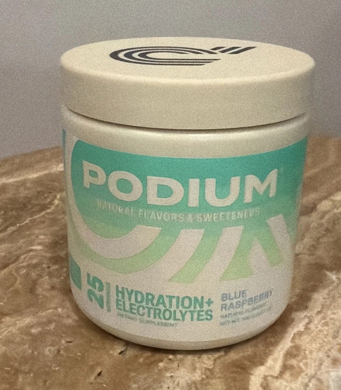 Podium Hydration + Electrolyres Energy Drink blue raspberry BB 1/2026 25 svg