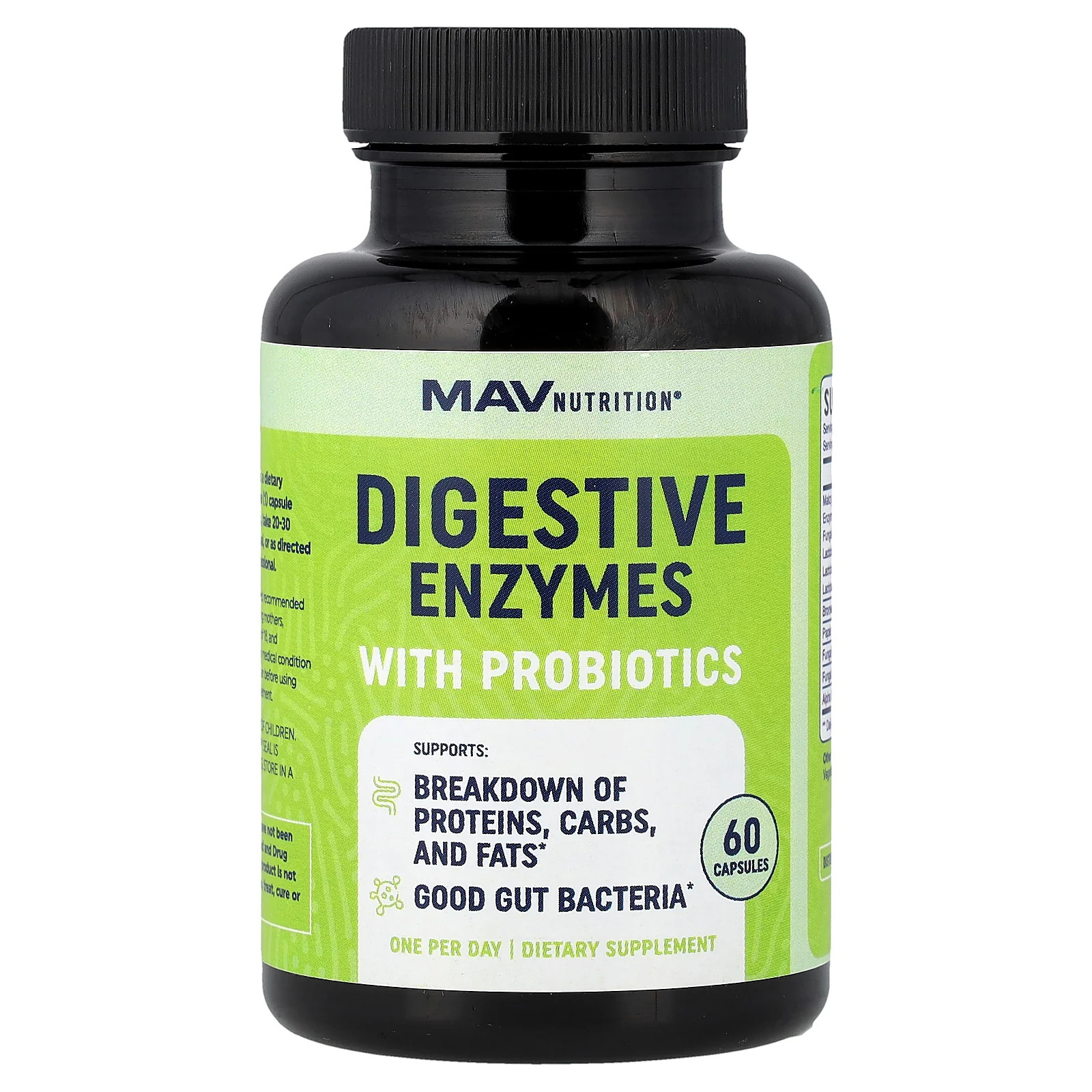 2 X MAV Nutrition, Digestive Enzymes with Probiotics, 60 Capsules