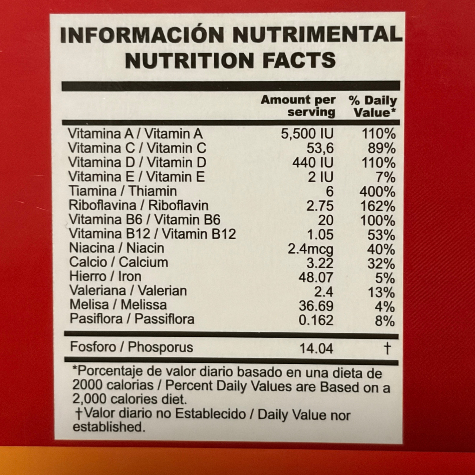 Hierro Vitaminado, Iron Liquid Dietary Supplement 10 x 15ml Ampolletas