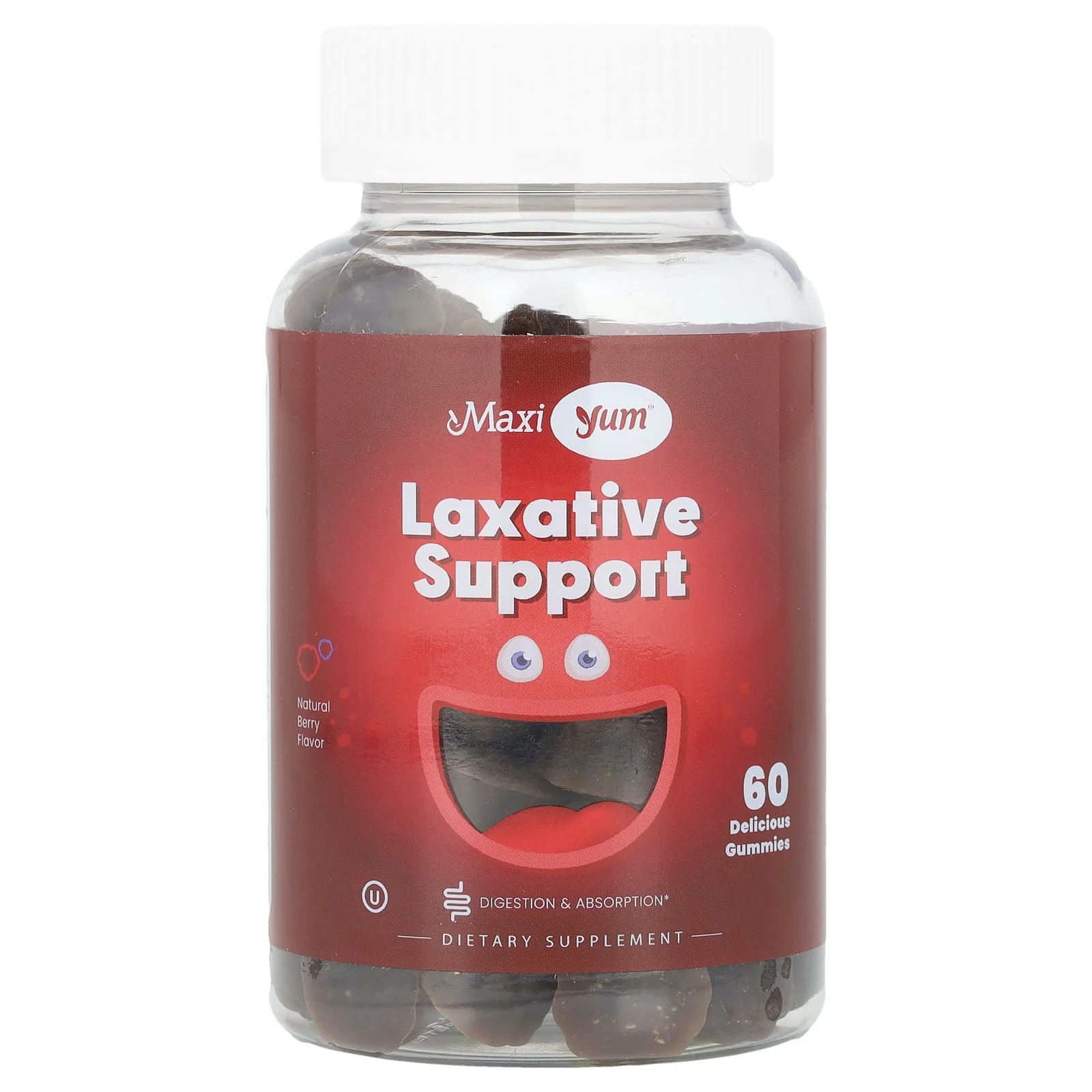 2 X Maxi Health, Laxative Support Gummies, Natural Berry, 60 Delicious Gummies