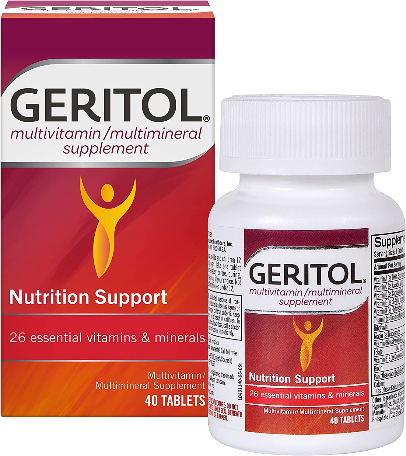 Geritol Vitamins Multivitamin & Mineral Supplement, 40 ct Tablets__
