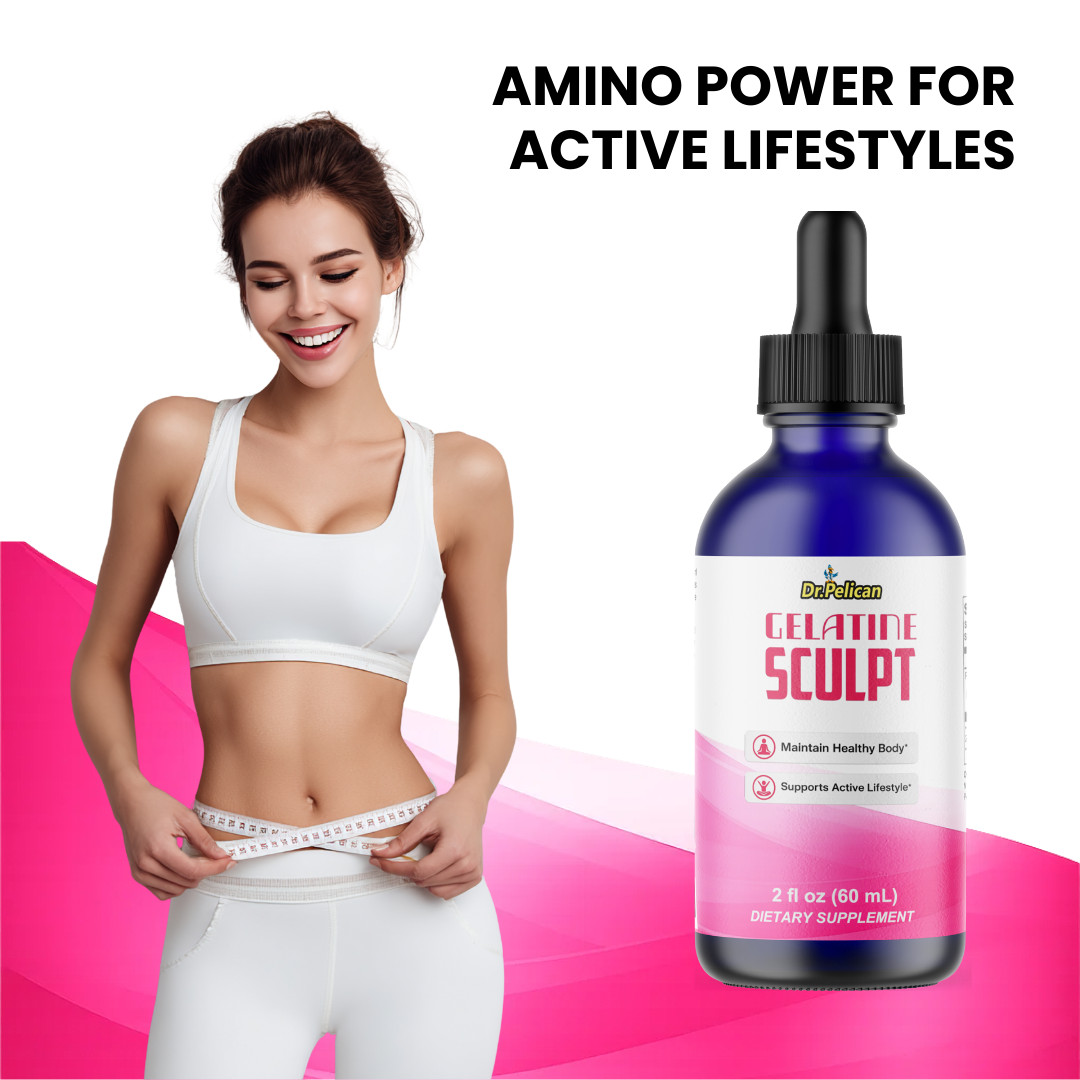 Gelatine Sculpt -Amino Diet Drops-Keto & Weight Support-4 Bottles-240ml (2fl oz)