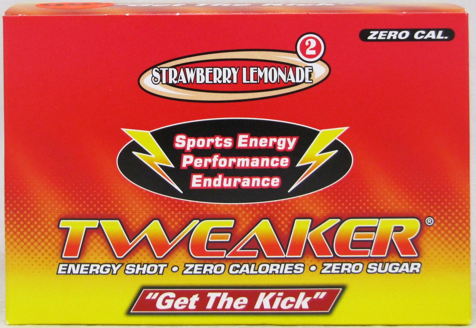 Tweaker Strawberry Lemonade Energy Shots Zero Calories 2 oz Bottles 12 Count Box