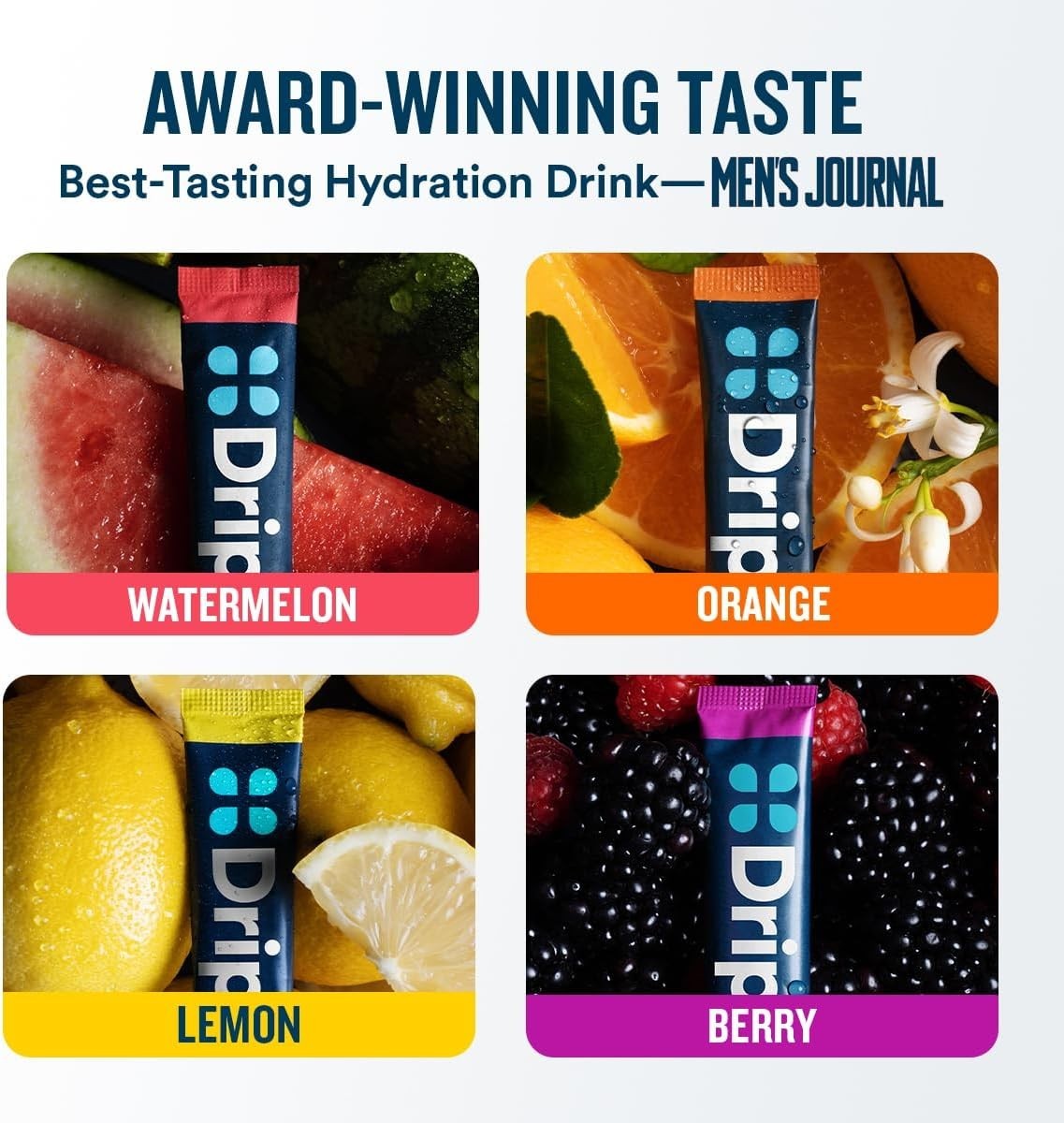Fast Hydration Electrolyte Packs – Watermelon, Berry, Lemon, Orange – 16 Sticks