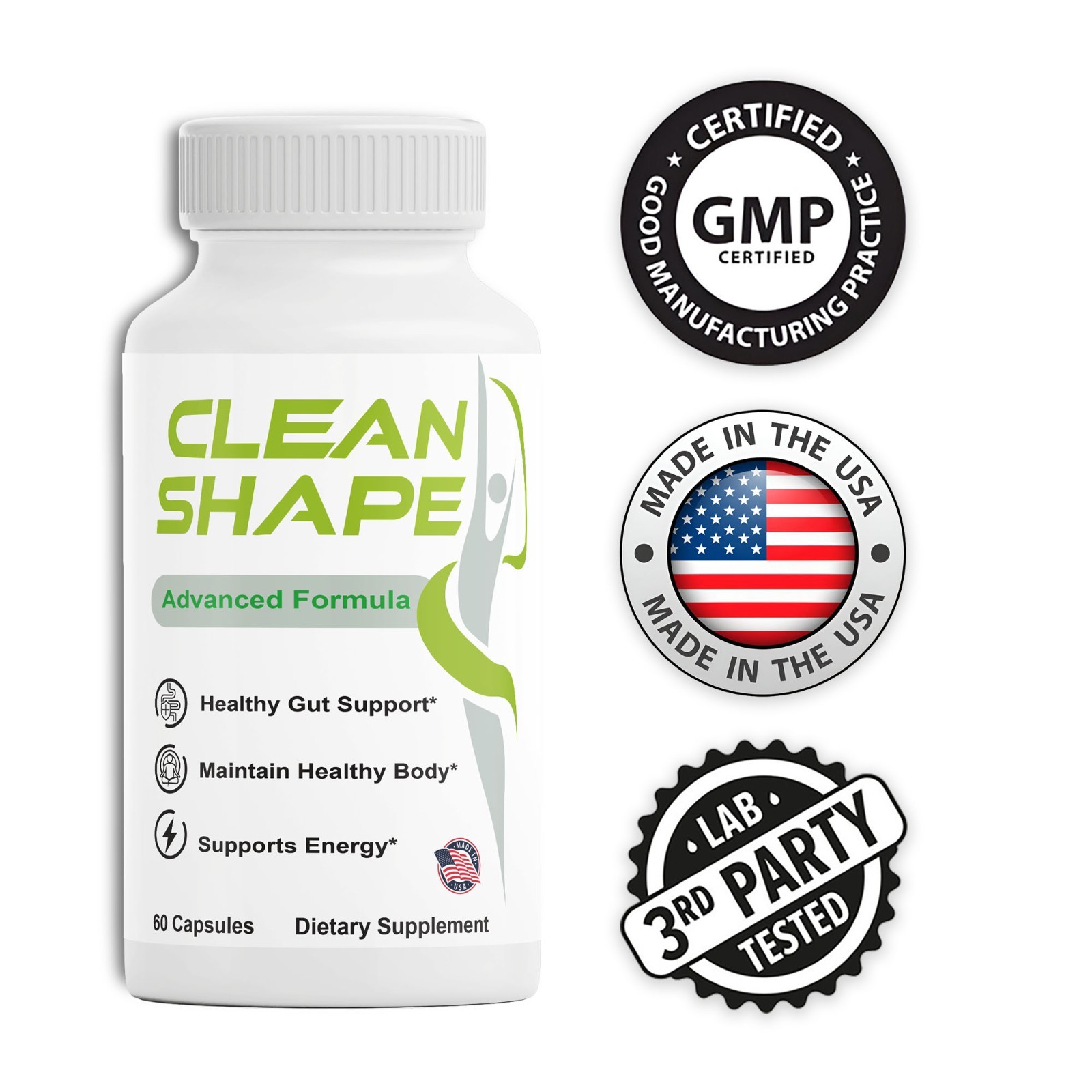 ( 6 Pack )Clean Shape Capsules, CleanShape for Metabolism & Natural Weight Loss