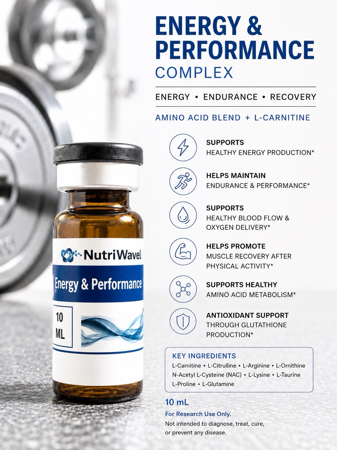 L-Carnitine Citrulline Arginine NAC PerformanceEnergy Complex 10ml
