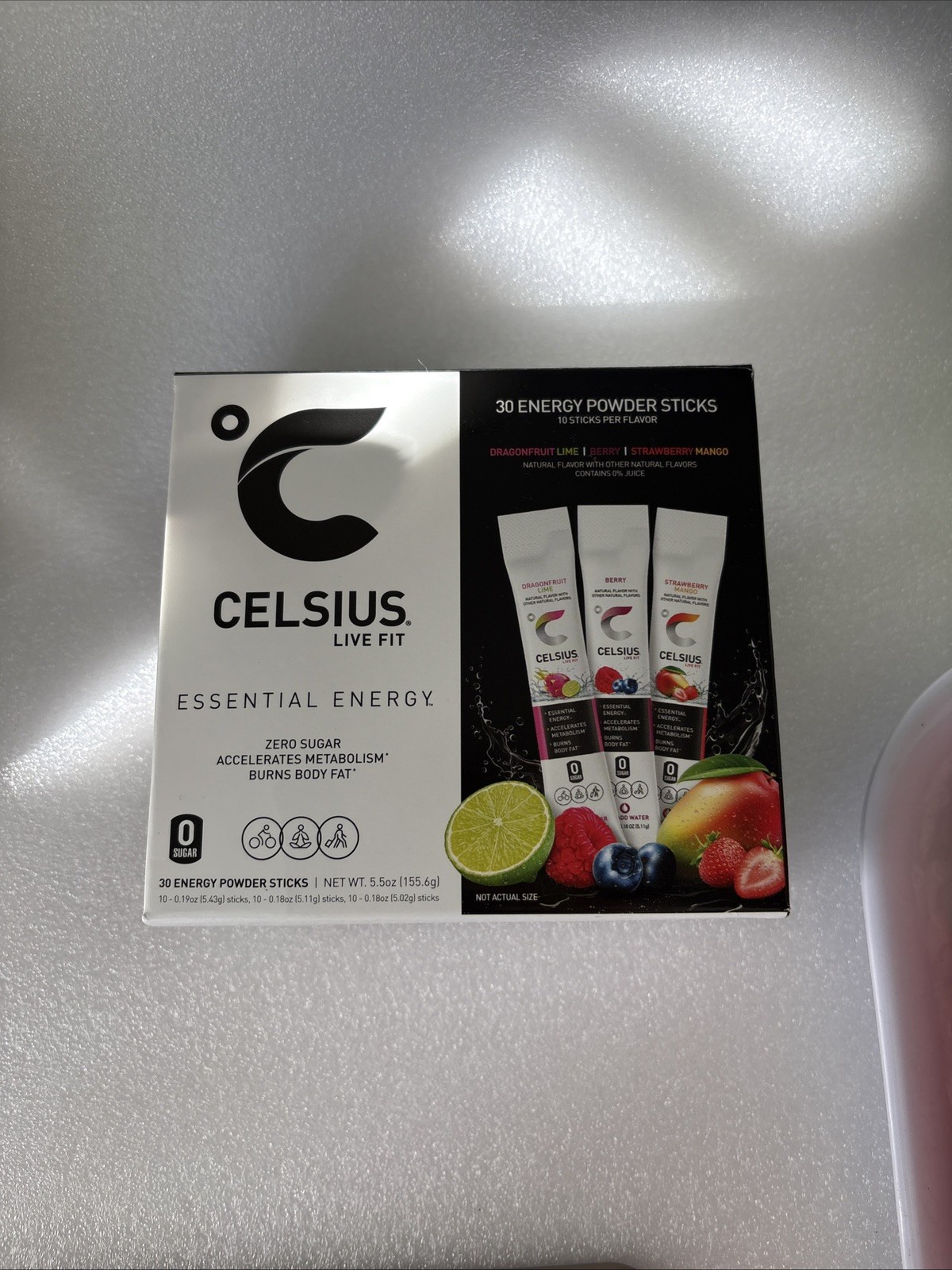 Celsius Essential Energy, Zero Sugar, Assorted Flavors, 30 Energy Powder Sticks