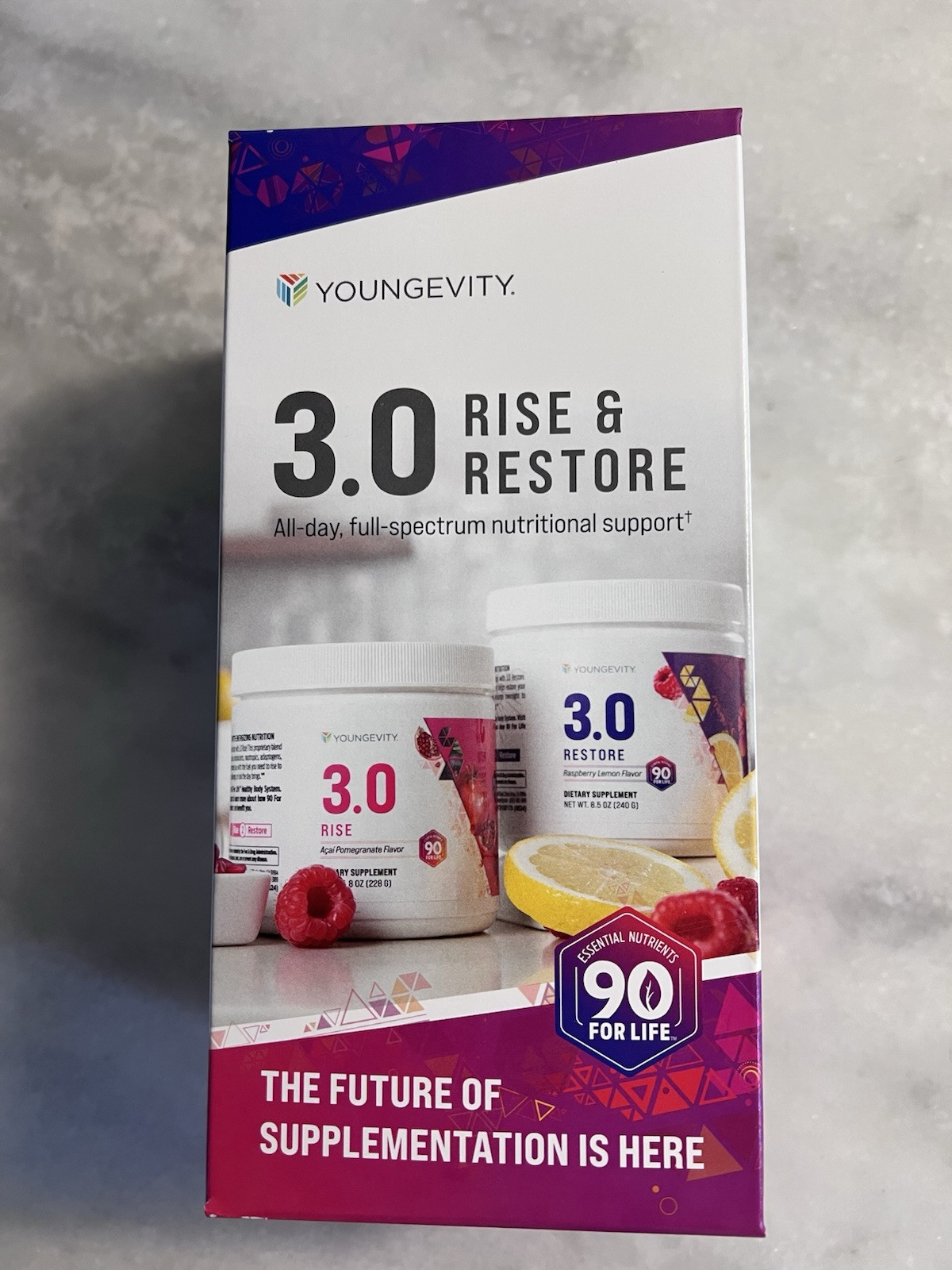 3.0 Rise & Restore Youngevity Vitamin And Mineral Complex Powder Canisters