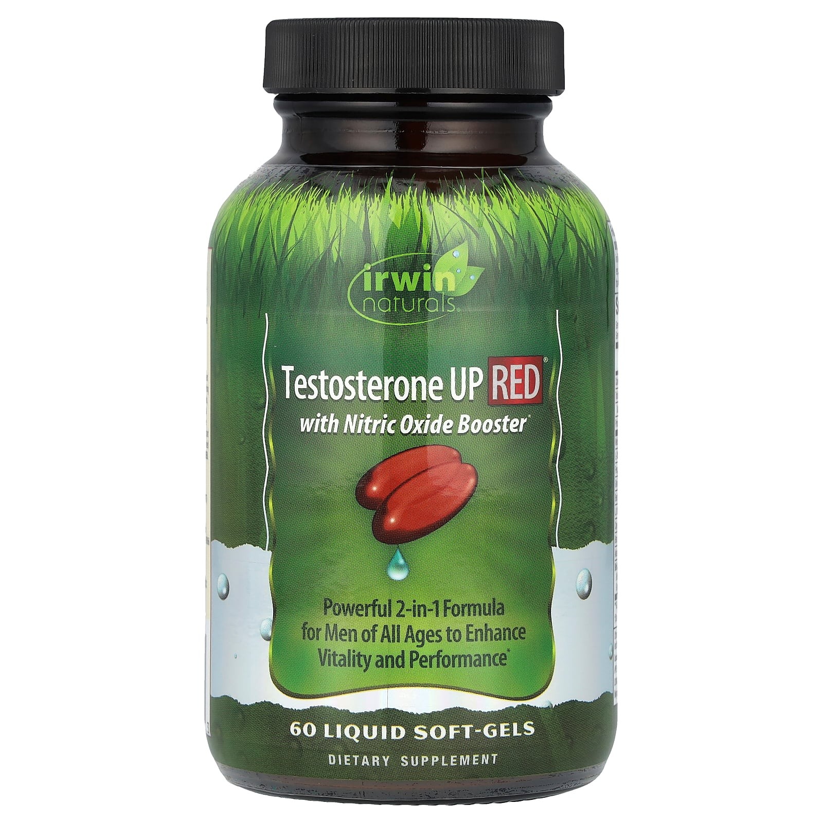 2 X Irwin Naturals, Testosterone UP RED� with Nitric Oxide Booster, 60 Liquid S