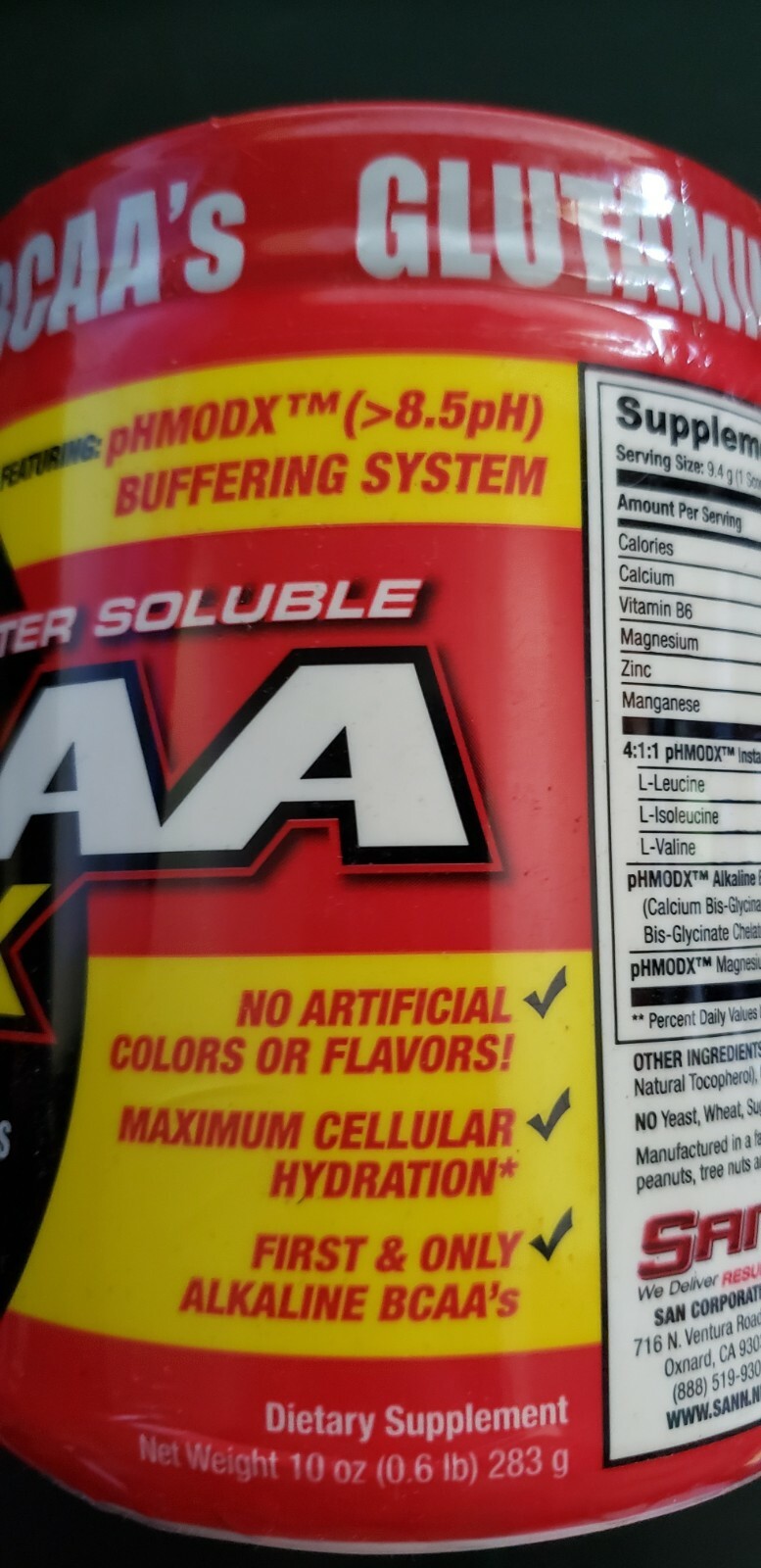 SAN I-BCAA MAX – COOL MELON Flavor Powder – 30 Servings – Expire 10/2024