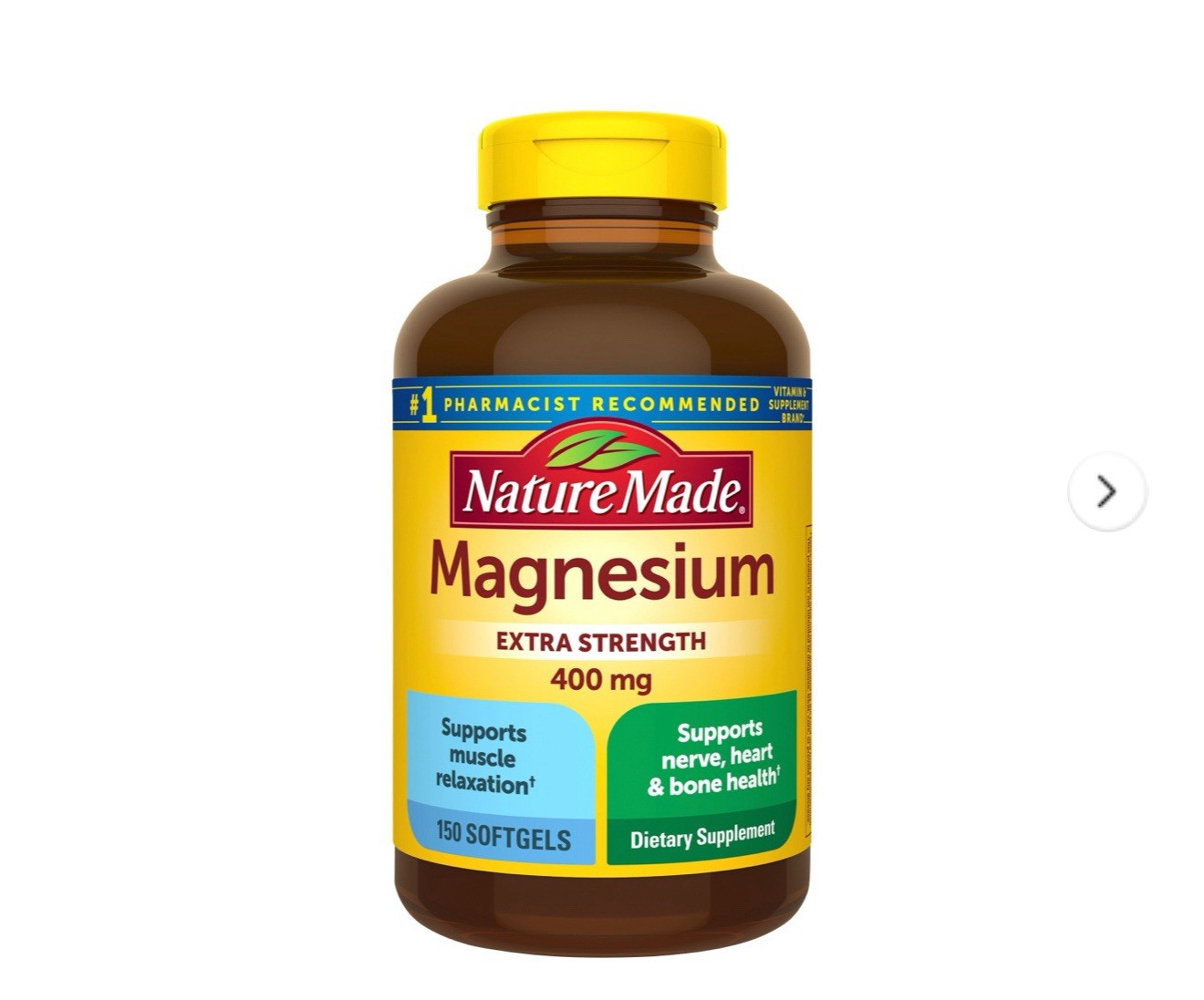 Magnesium 400 mg Nature Made Extra Strength , 150 Softgels
