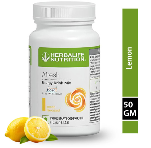 HERBALIFE Afresh Energy Drink Lemon (50g) Refreshing Energy & Weight loss Powder