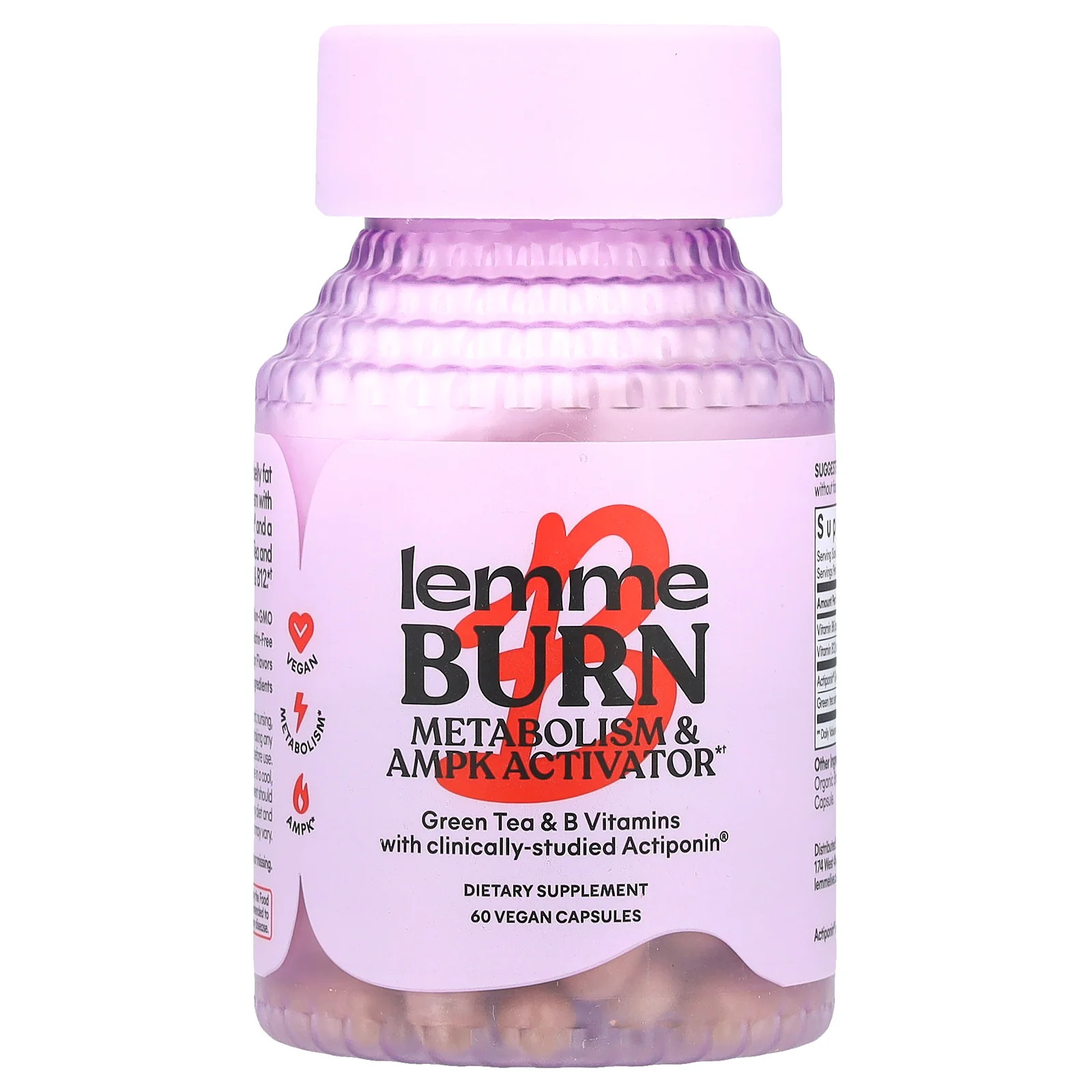 2 X Lemme, Burn, Metabolism & AMPK Activator, 60 Vegan Capsules