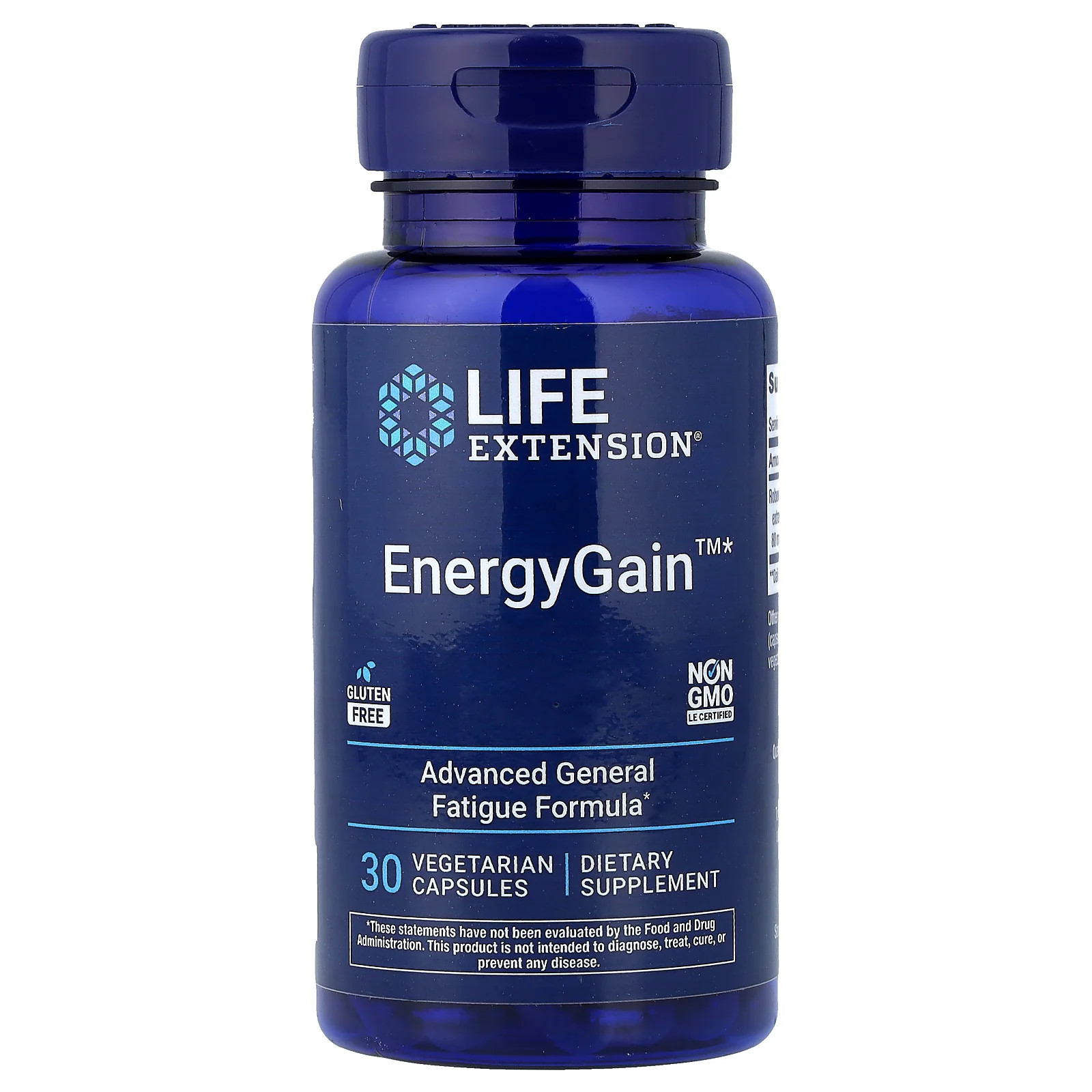 2 X Life Extension, EnergyGain�, 30 Vegetarian Capsules (200 mg per Capsule)