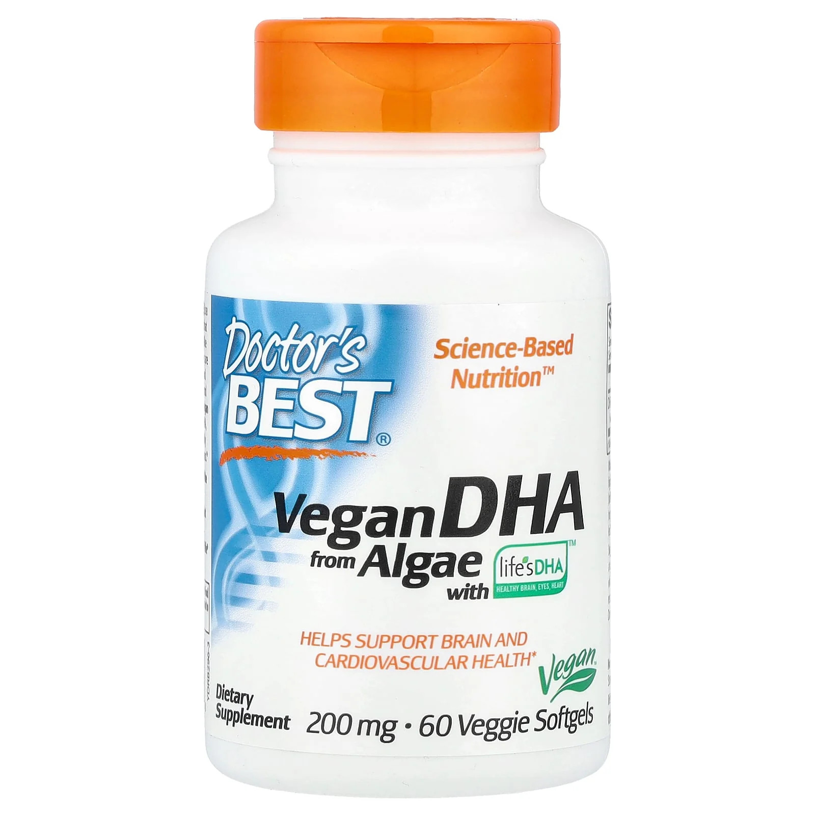 2 X Doctor’s Best, Vegan DHA from Algae with Life’s DHA� , 200 mg, 60 Veggie So
