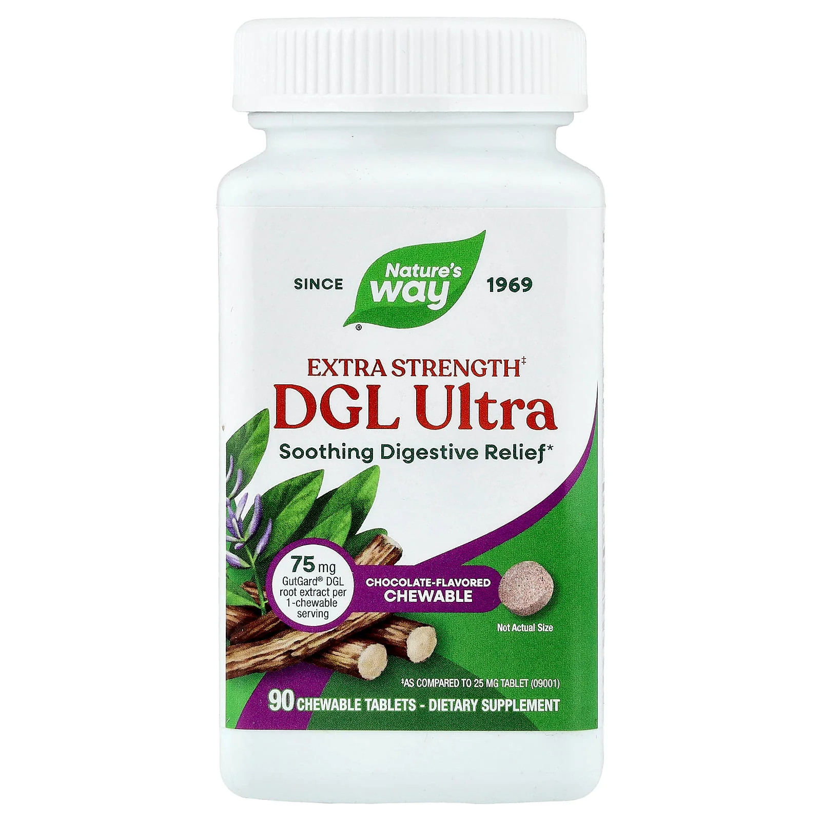 2 X Nature’s Way, DGL Ultra, Chocolate, 90 Chewable Tablets