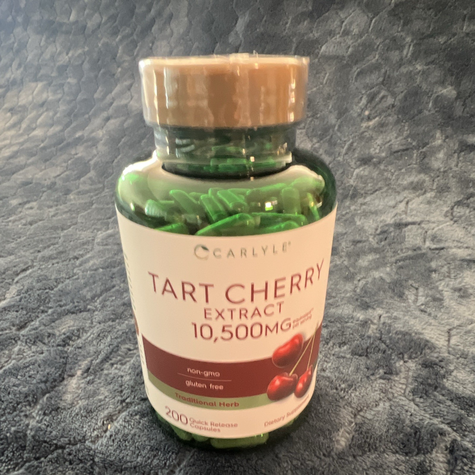 Carlyle Tart Cherry Extract 10,500 mg 200 Capsules Gluten-Free Non-GMO