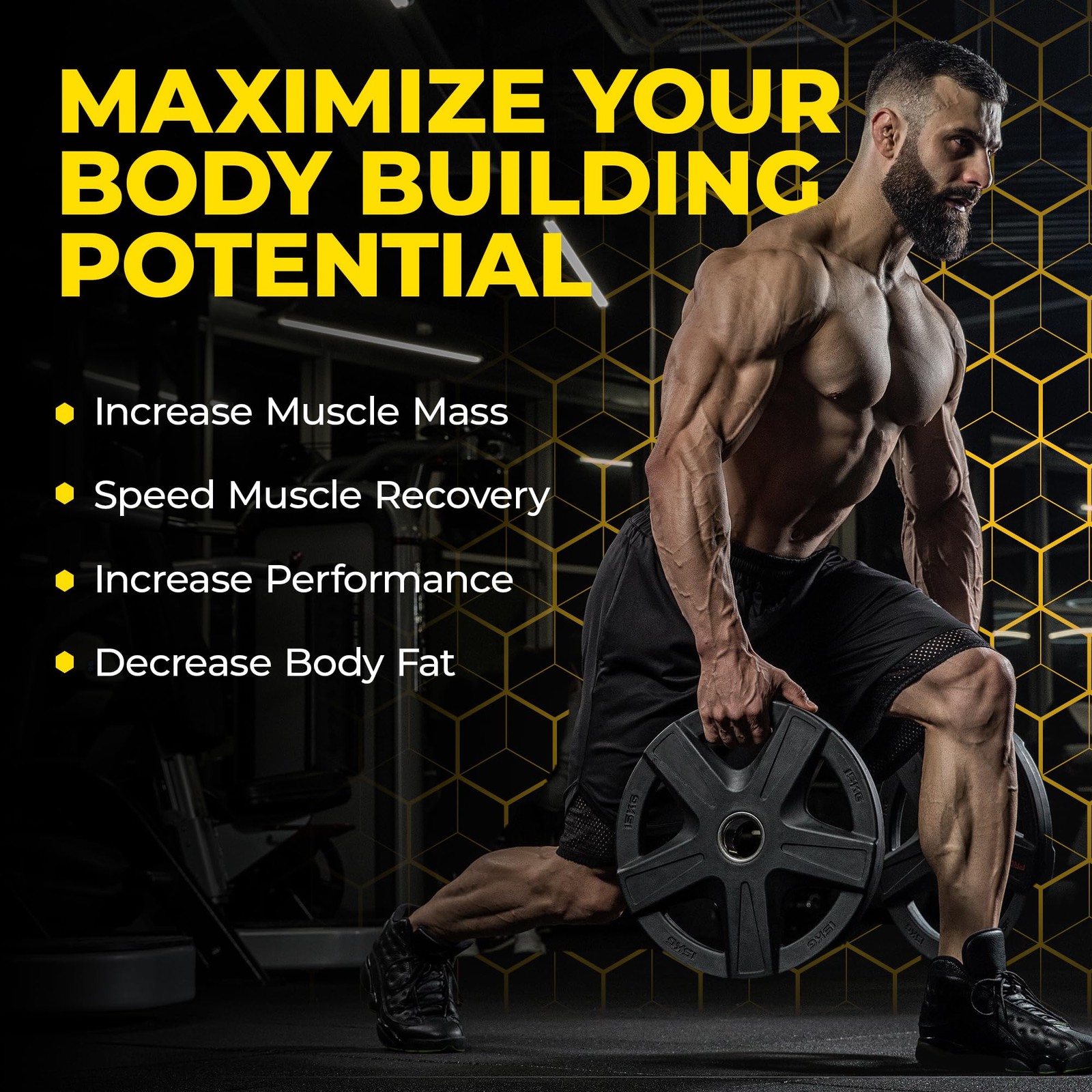 L-CREATINE Supplement Creatine Monohydrate w/Leucine Amino Acid and HMB – Sup…
