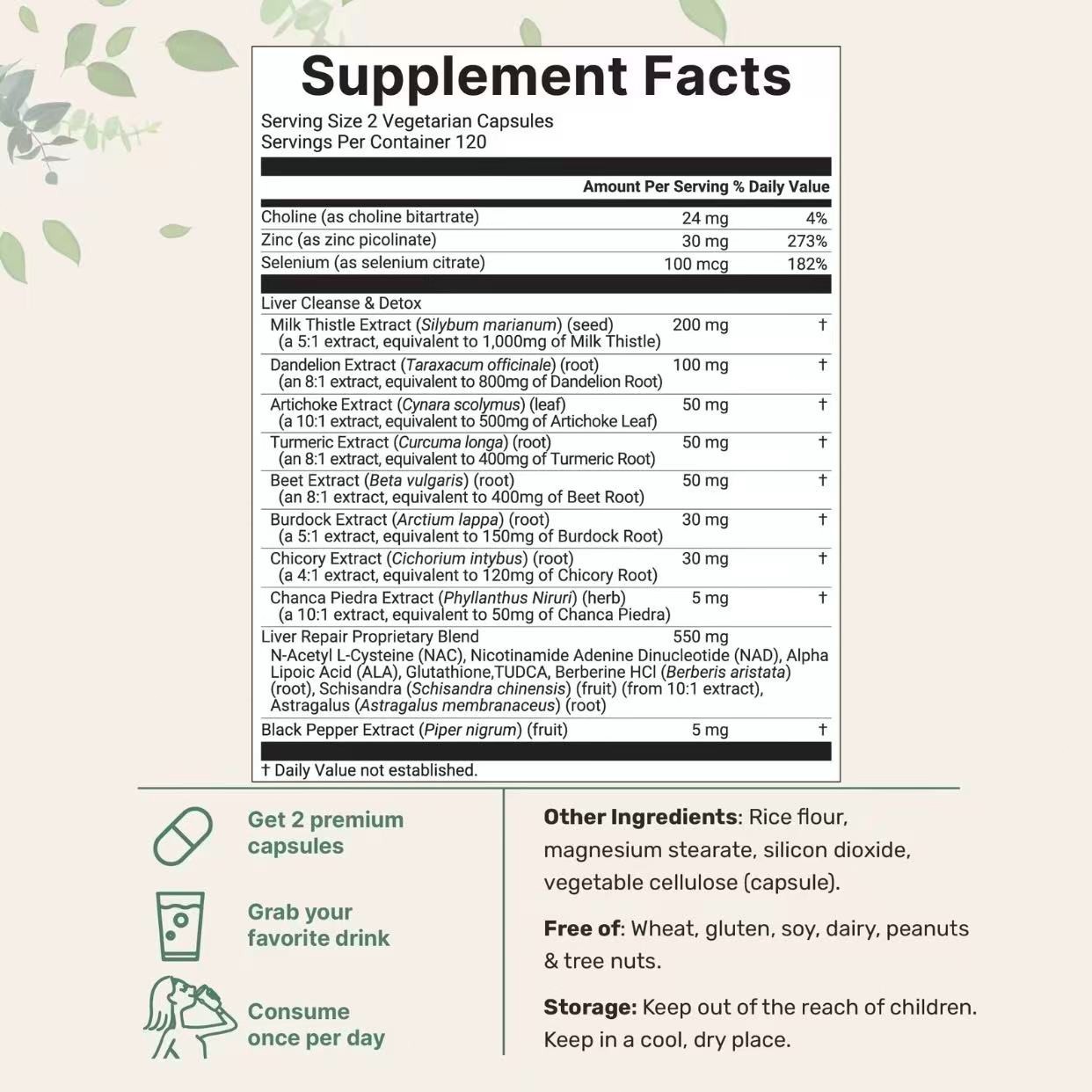 Micro Ingredients Liver Detox,240 Veggie Capsule Supplement Pills,20-in-1