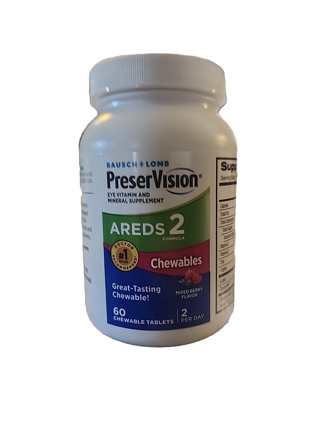 Bausch + Lomb PreserVision Areds 2 Chewables Mixed Berr