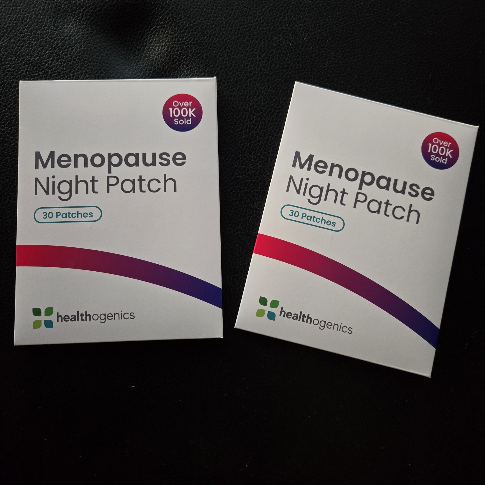 Two Healthogenics Menopause Night Relief Transdermal Patches Sleep Vit D Herbal