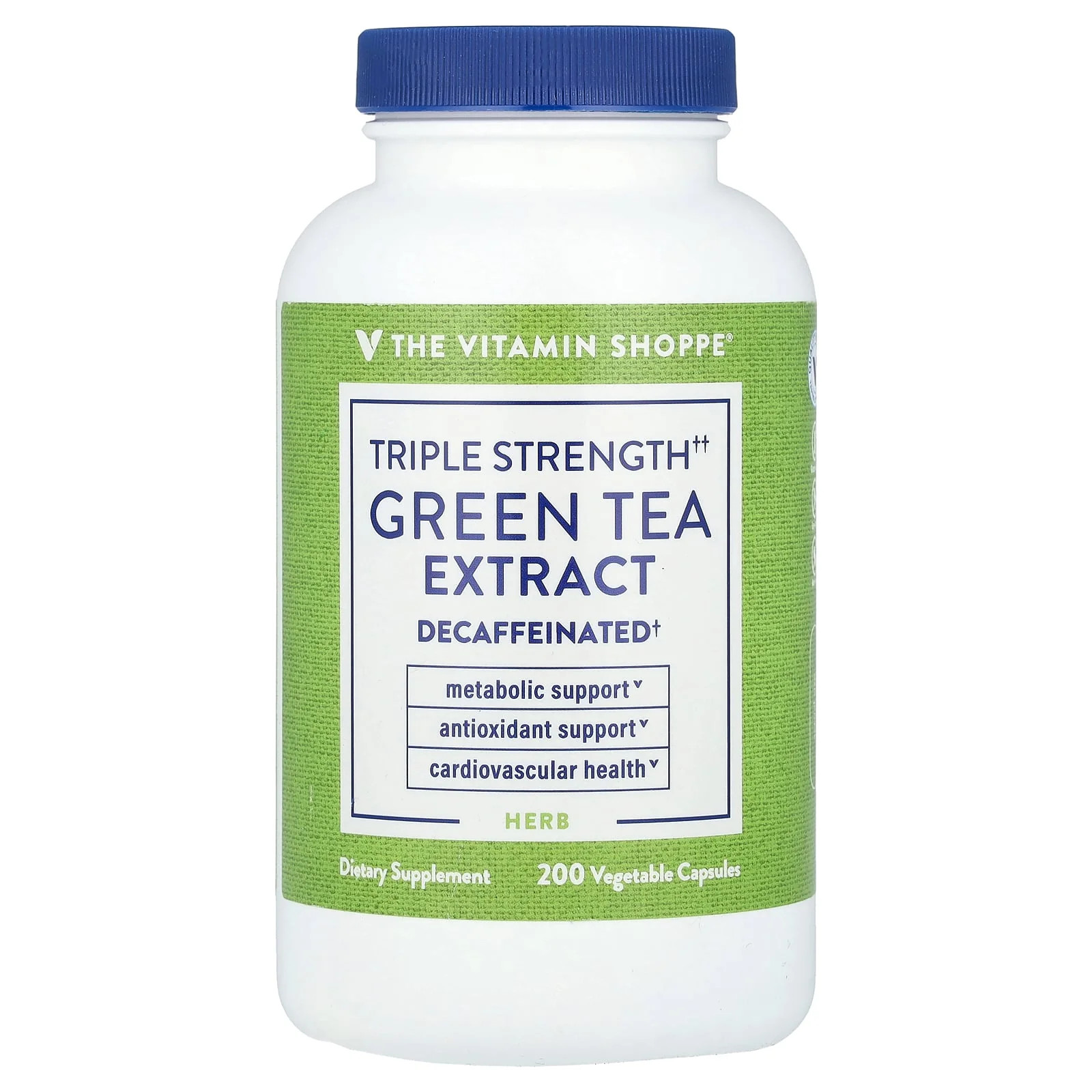 2 X The Vitamin Shoppe, Green Tea Extract, Triple Strength, Decaffeinated, 200