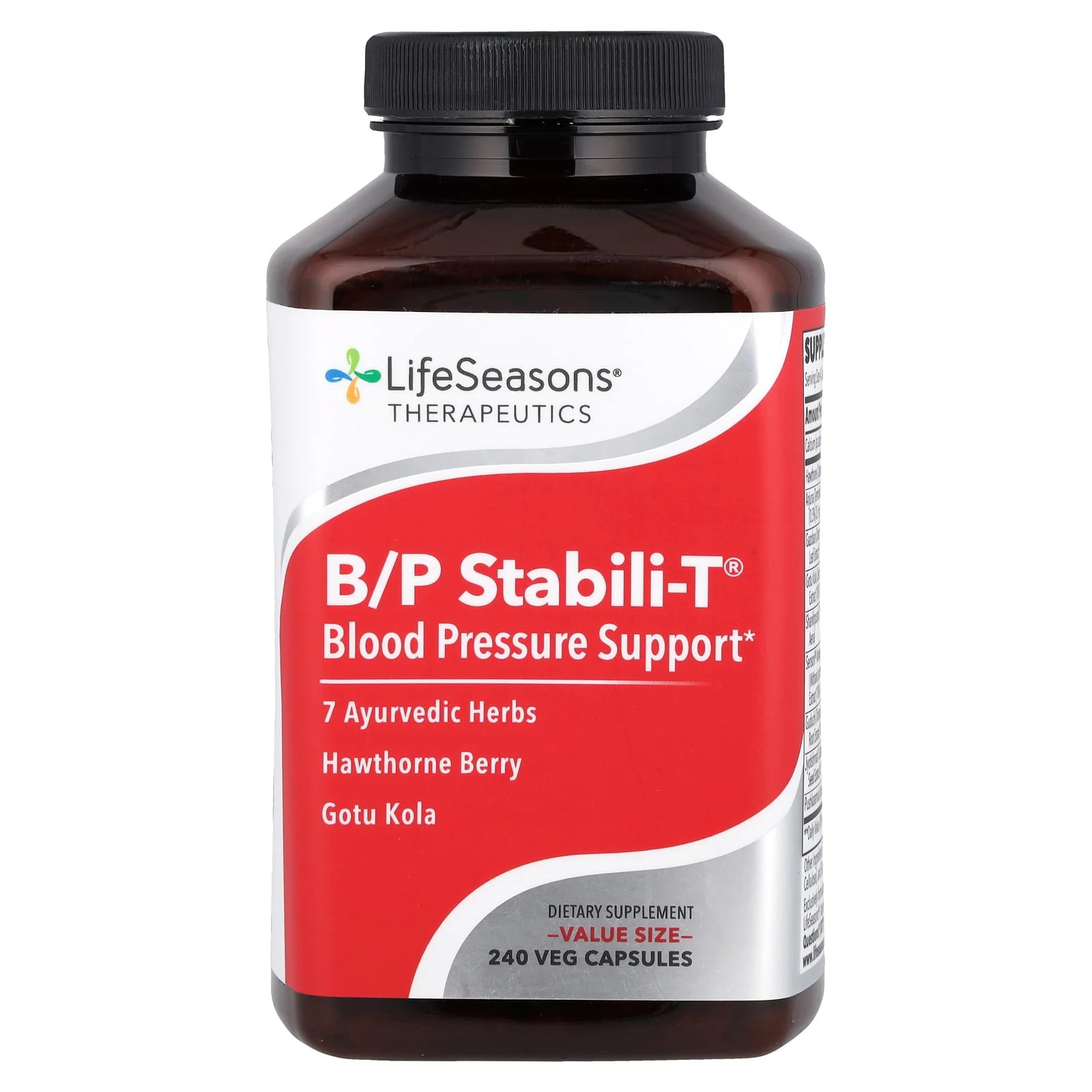 2 X LifeSeasons, B/P Stabili-T�, Blood Pressure Support, 240 Veg Capsules