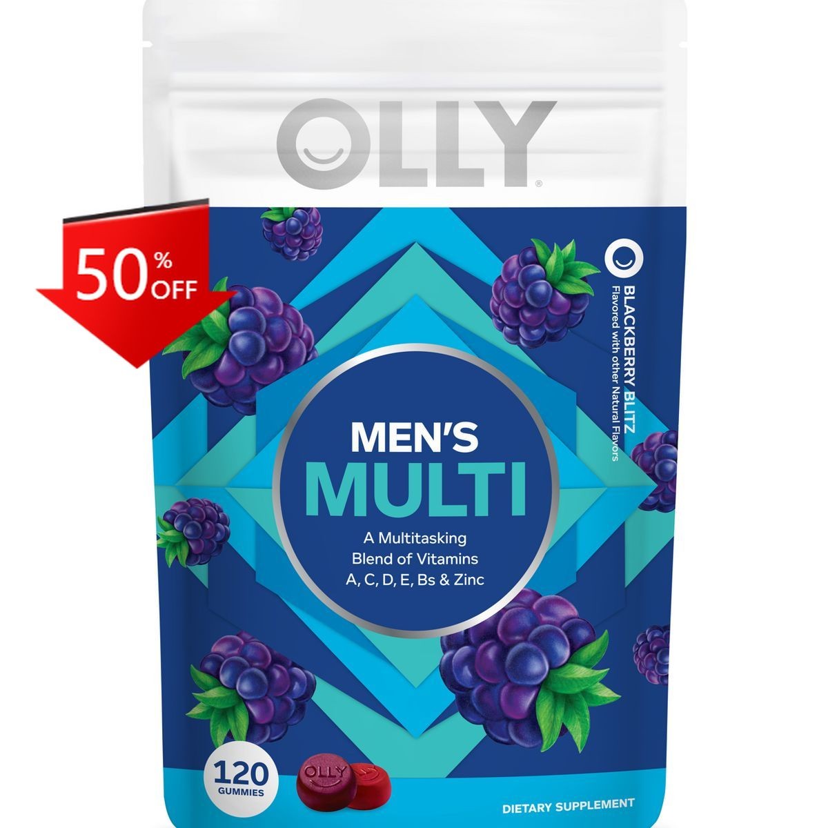 OLLY Men’s Multivitamins Gummies – 120ct: Gummy, Health and Beauty, 120 Count