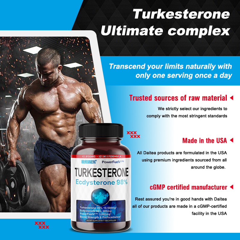 Turkesterone 10,500mg 120 Capsules Improve Performance Stamina Increase Muscle