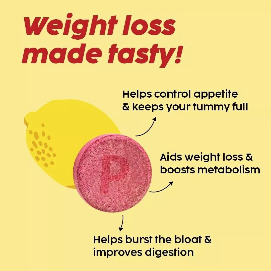 Plix Apple Cider Vinegar Effervescent For Weight Loss Lemon Masala – Pack Of 4