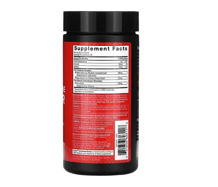 SIXSTAR, 2 PACK, Testosterone Booster, 60 Caplets each (120 total!)