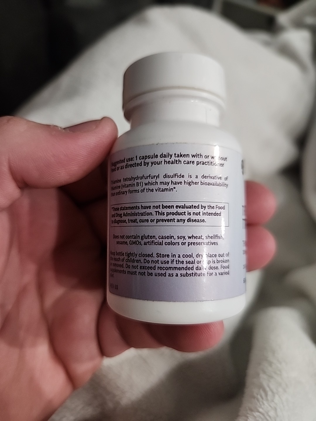 Objective Nutrients Thiamax Vitamin B1 (Thiamine TTFD) 60 Capsules Exp 4/2027