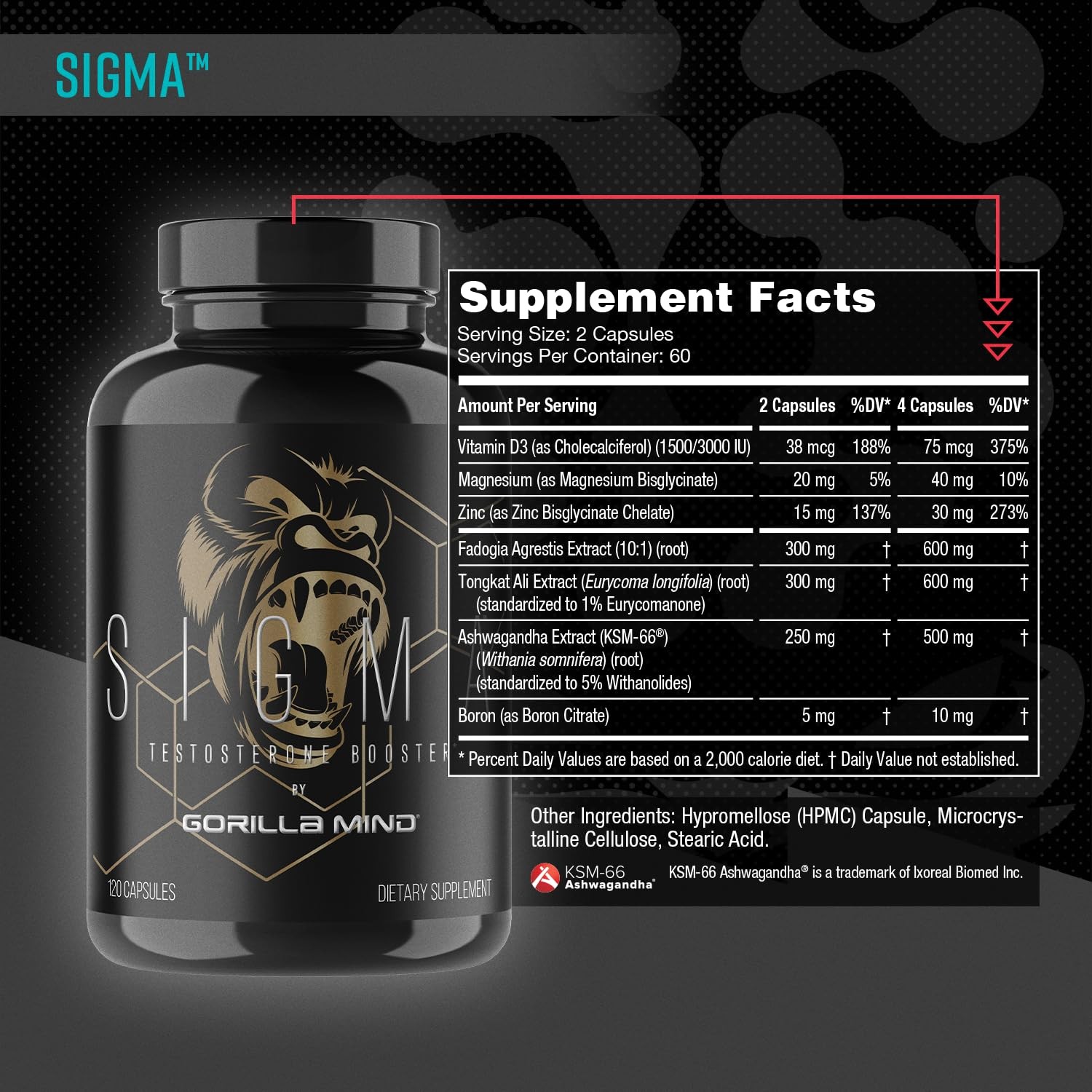 Gorilla Mind Sigma – Ali And Fadogia Agrestis Extract To