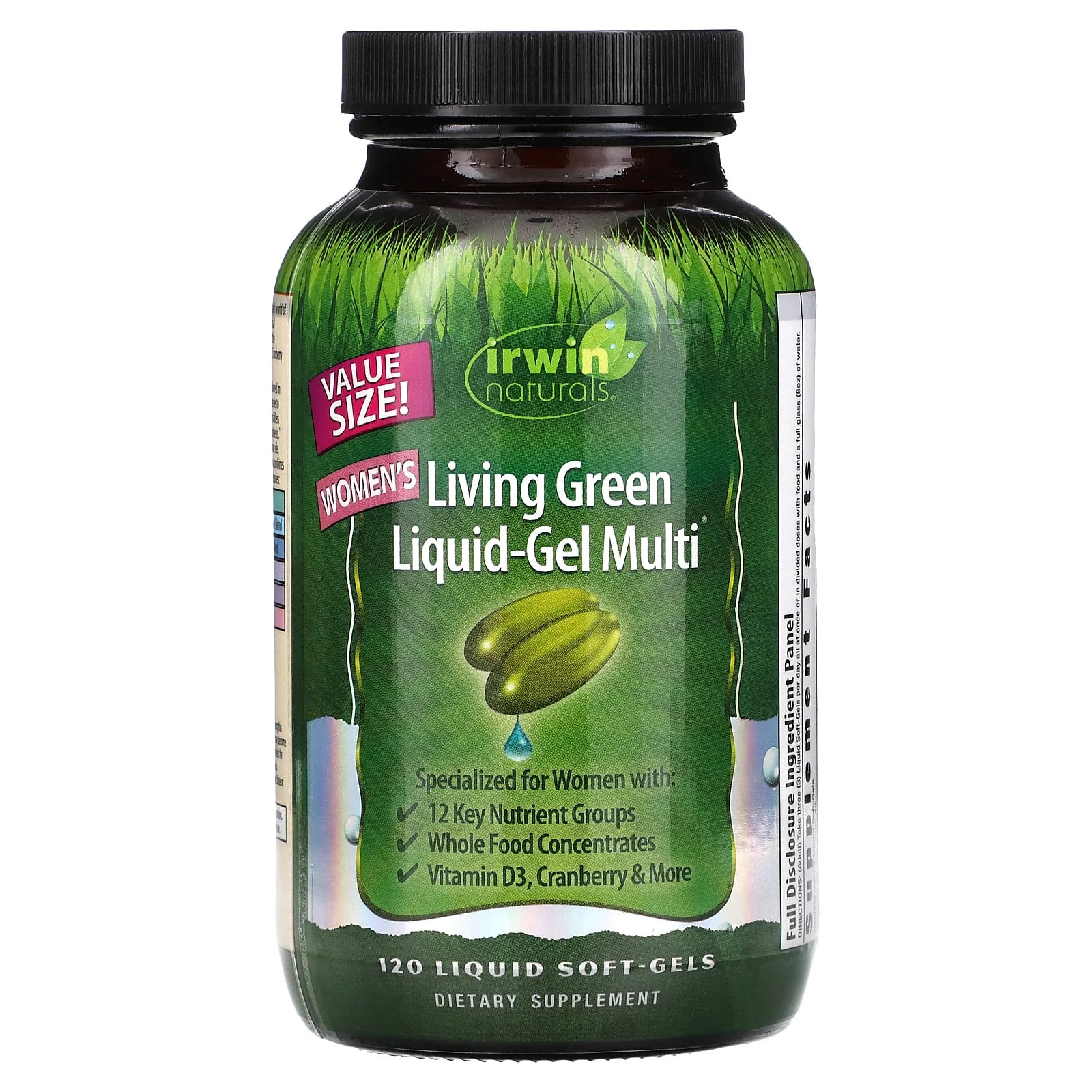 2 X Irwin Naturals, Women’s Living Green Liquid-Gel Multi, 120 Liquid Soft-Gels