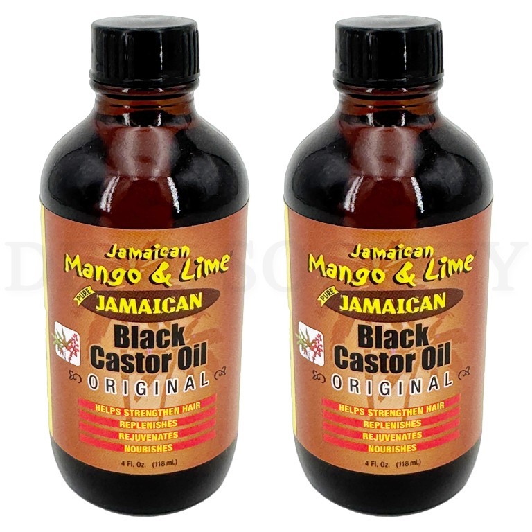 Jamaican Mango & Lime Black Castor Oil 4oz Lot of 2