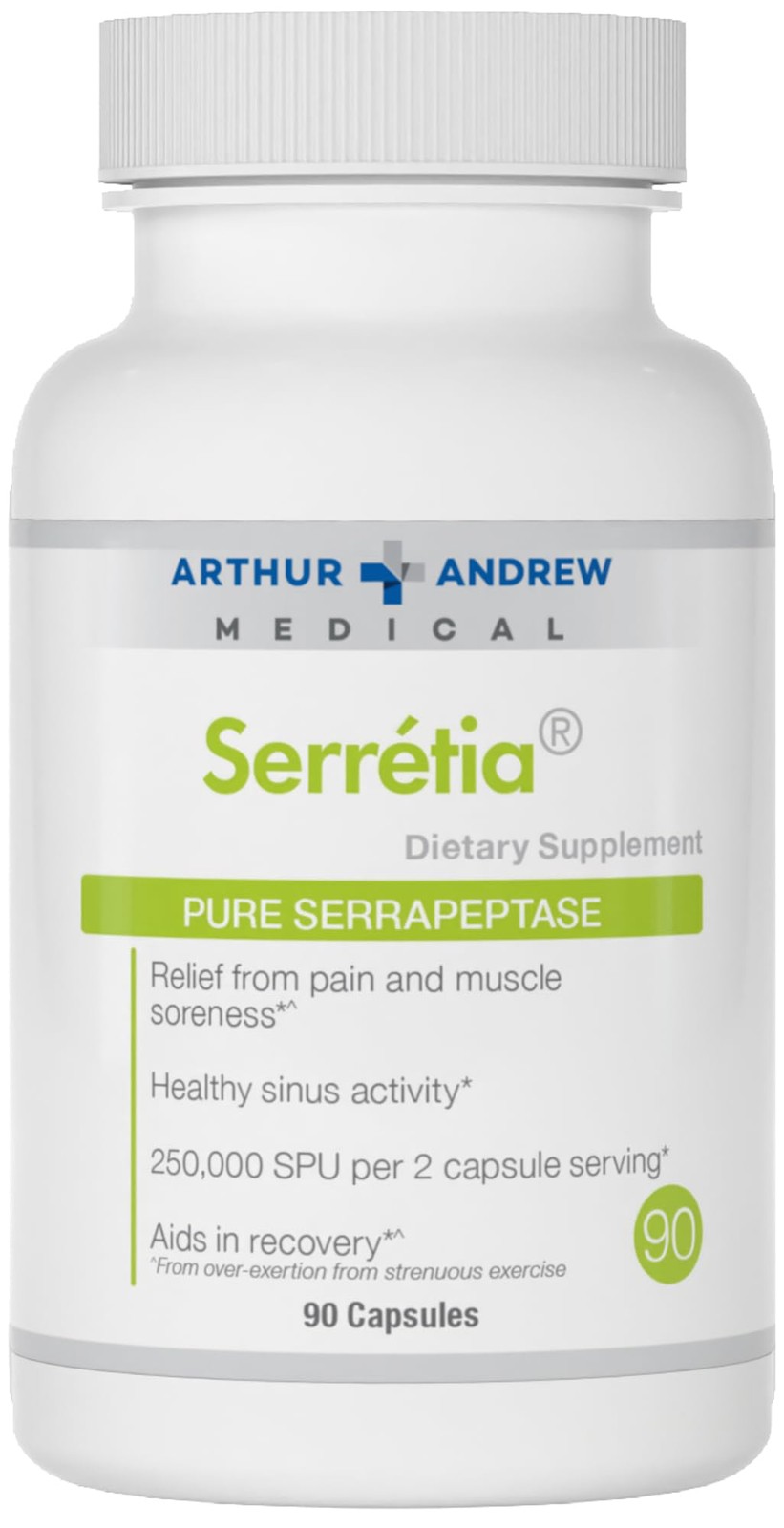 Arthur Andrew Medical, Serretia, Serrapeptase Formula for Muscle and Sinus