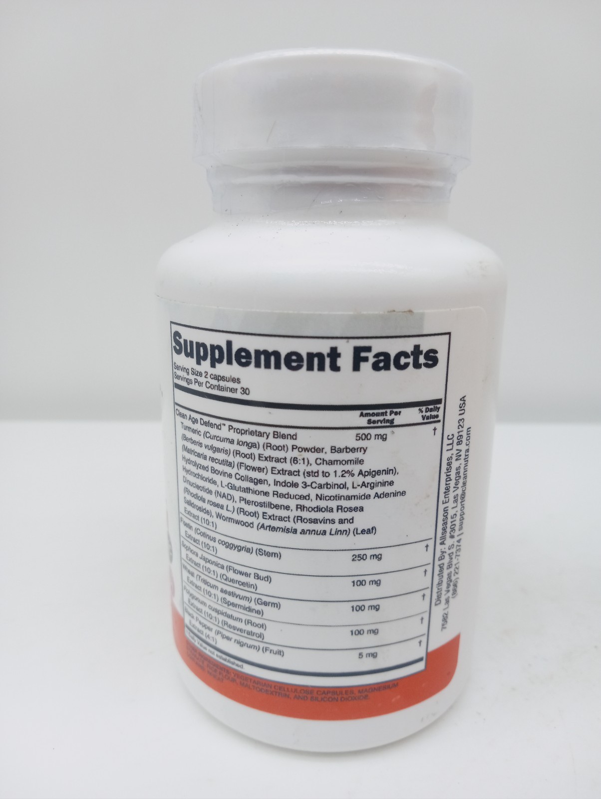Clean Nutraceuticals Age Defend Fisetin Resveratrol Quercetin 60 Ct Exp 7/27