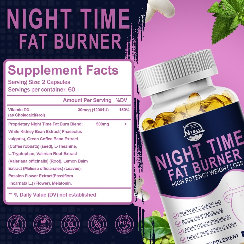 Strong Night Time Weight Loss Fat Burner Diet Supplement Slimming 360 Capsules