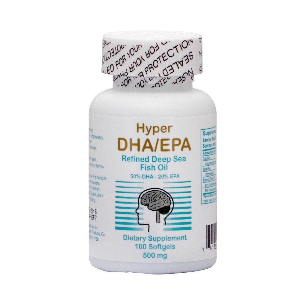 HYPER DHA EPA (100 SOFTGELS/bottles ) refined deep sea fish oil 100 sg