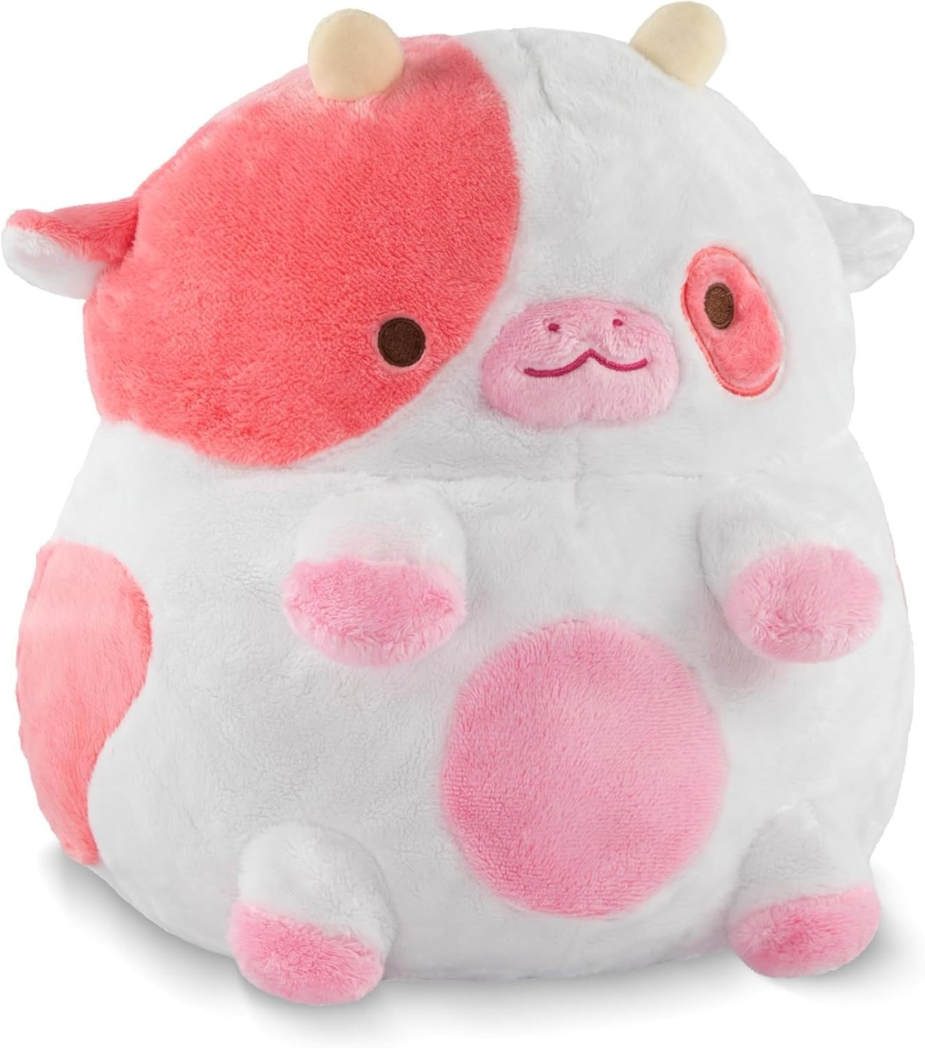 Heatable Strawberry Scented Cow Plush for Period Cramp Relief & Emotional Sup…