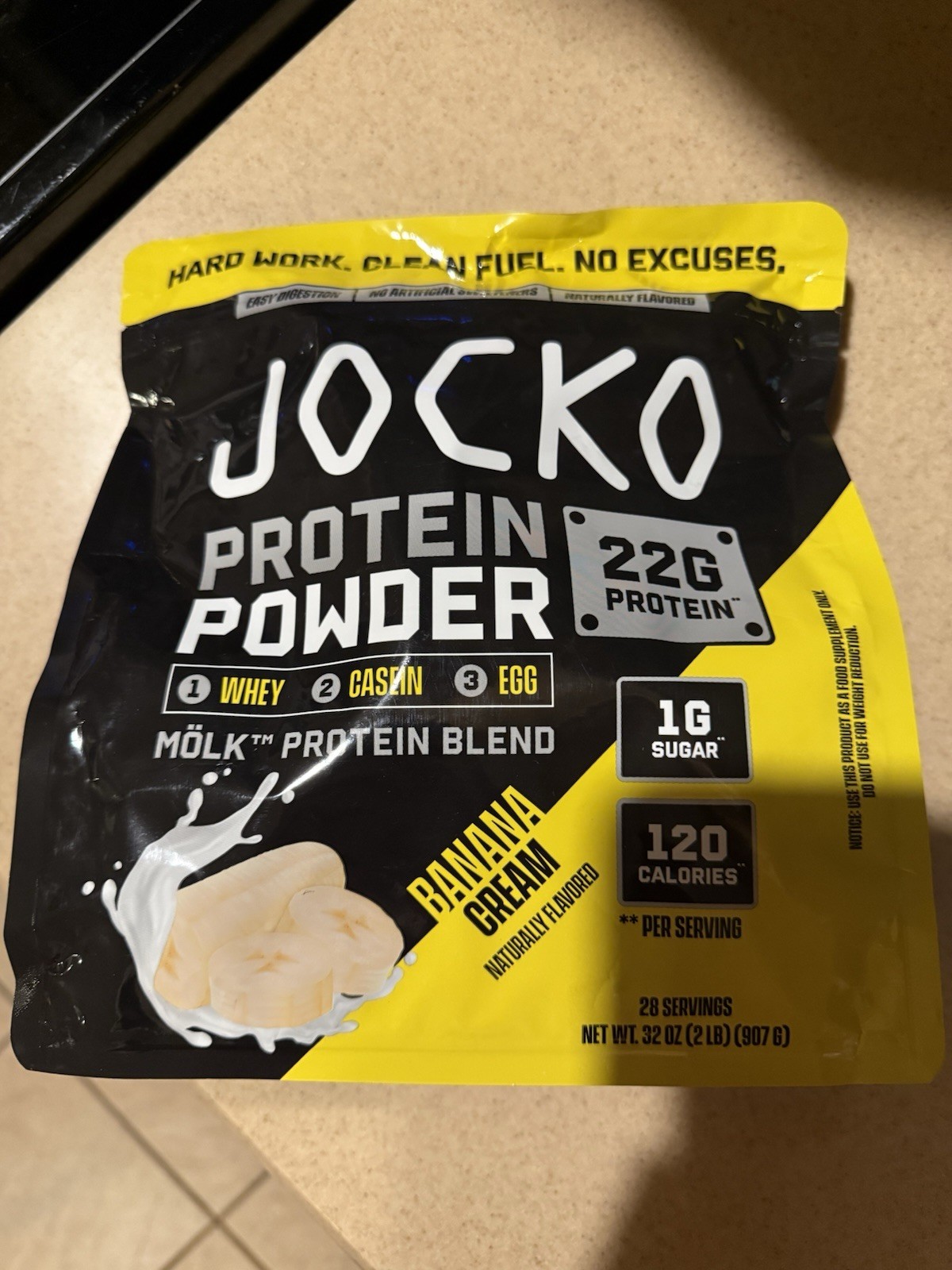 Jocko Mölk Whey Protein Powder Banana Cream, 2 LBS