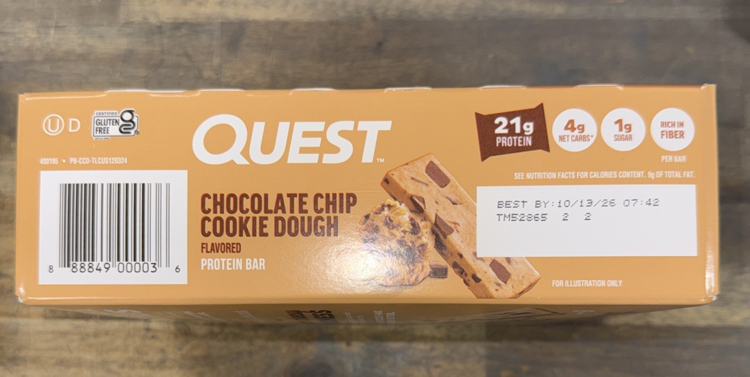 Quest Nutrition Chocolate Chip Cookie Dough Protein Bars – 12 Piece…