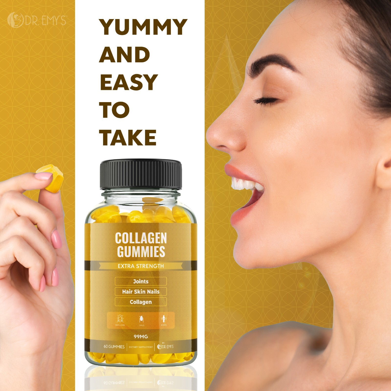 Collagen Gummies ☆ 60 Count 120 Each ☆ Anti Aging Hair Skin and Nails
