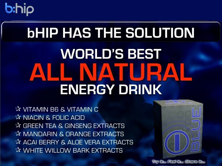 Bhip I Blue Best Energy Drink Burn Fat Reduce Fatigue Long Lasting High Energy