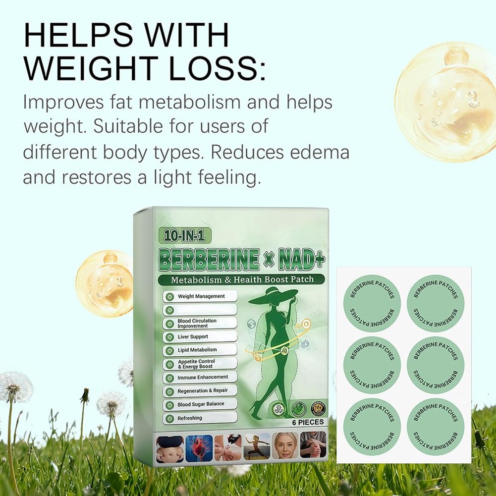 Berberine 5X 10-in-1 Metabolism Appetite Patch Weight Loss Boost Control